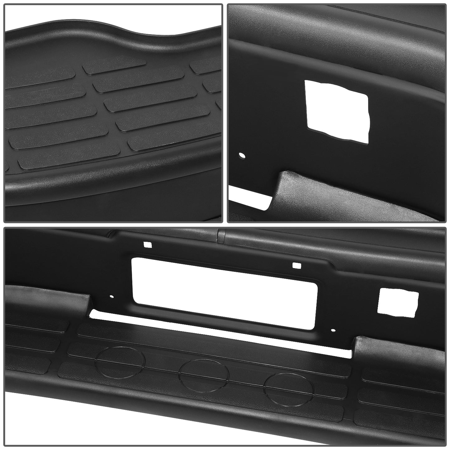 BURRERA TRASERA 00-06 CHEVROLET SUBURBAN 1500 2500 / TAHOE / GMC YUKON XL 1500 - W/ LICENSE PLATE LIGHTS - BLACK/STEEL
