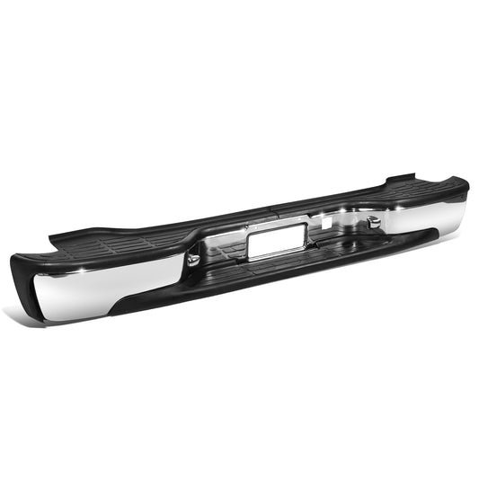 BURRERA TRASERA 00-06 CHEVROLET SUBURBAN 1500 2500 / TAHOE / GMC YUKON XL 1500 - W/ LICENSE PLATE LIGHTS - CHROME/STEEL