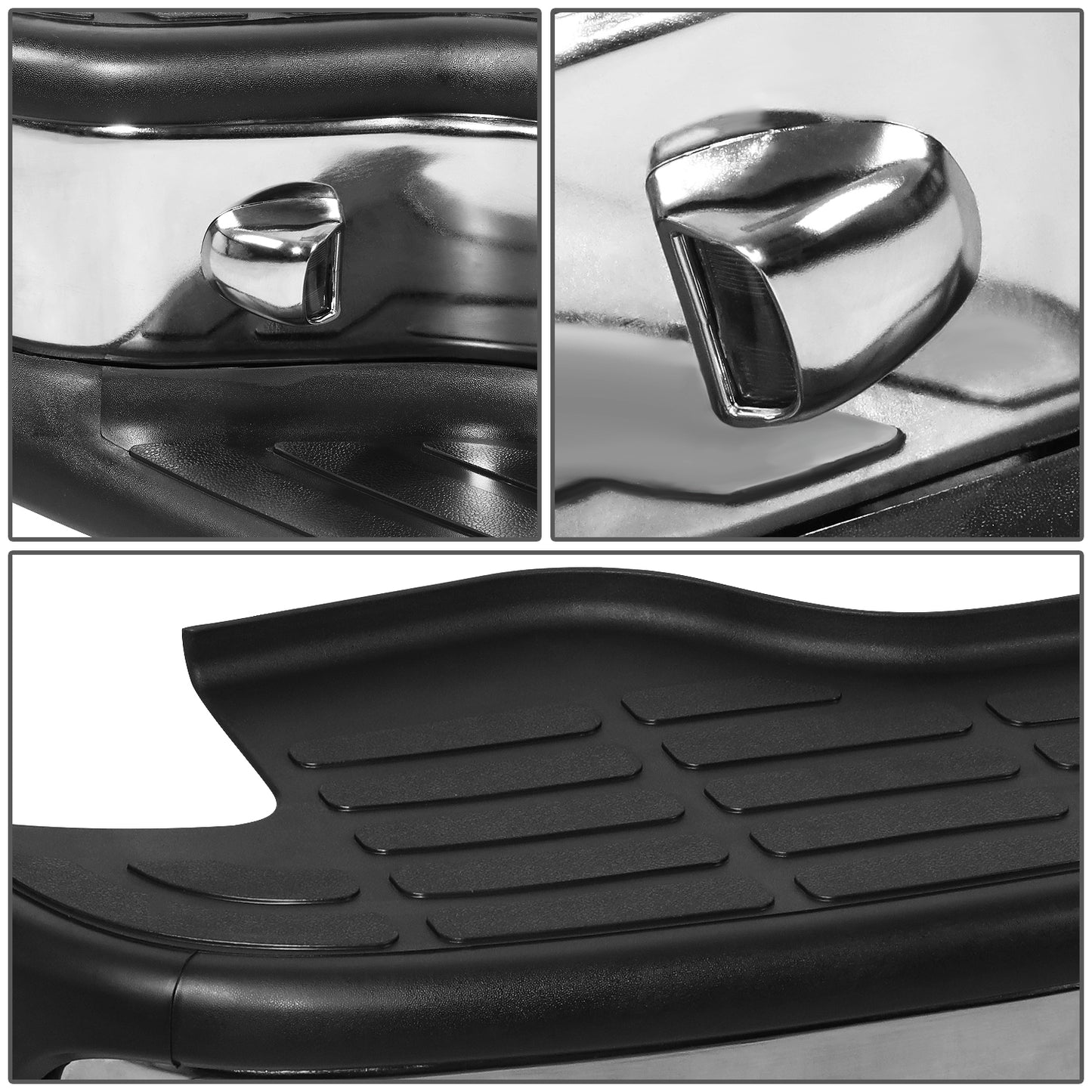 BURRERA TRASERA 00-06 CHEVROLET SUBURBAN 1500 2500 / TAHOE / GMC YUKON XL 1500 - W/ LICENSE PLATE LIGHTS - CHROME/STEEL