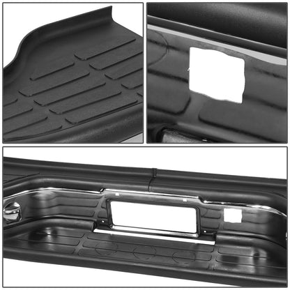 BURRERA TRASERA 00-06 CHEVROLET SUBURBAN 1500 2500 / TAHOE / GMC YUKON XL 1500 - W/ LICENSE PLATE LIGHTS - CHROME/STEEL