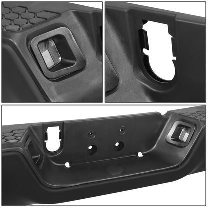 BURRERA TRASERA 09-19 DODGE RAM 1500 - ALSO FITS 19 RAM 1500 CLASSIC - W/ DUAL EXHAUST & W/ BACKUP SENSORS - FITS MODELS W/ DUAL EXHAUST W/ BACKUP SENSORS - BLACK/STEEL