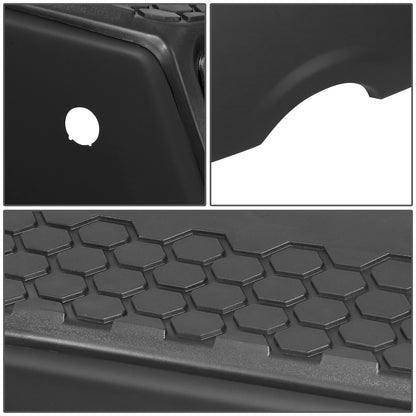 BURRERA TRASERA 09-19 DODGE RAM 1500 - ALSO FITS 19 RAM 1500 CLASSIC - W/ DUAL EXHAUST & W/ BACKUP SENSORS - FITS MODELS W/ DUAL EXHAUST W/ BACKUP SENSORS - BLACK/STEEL