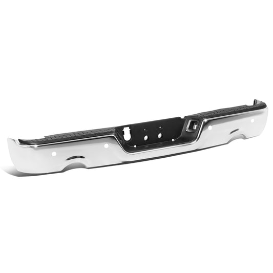 BURRERA TRASERA 09-19 DODGE RAM 1500 - ALSO FITS 19 RAM 1500 CLASSIC - W/ DUAL EXHAUST & W/ BACKUP SENSORS - FITS MODELS W/ DUAL EXHAUST W/ BACKUP SENSORS - CHROME/STEEL