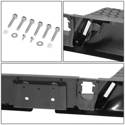 BURRERA TRASERA 09-19 DODGE RAM 1500 - ALSO FITS 19 RAM 1500 CLASSIC - W/ DUAL EXHAUST - FITS MODELS W/O BACKUP SENSORS - BLACK/STEEL