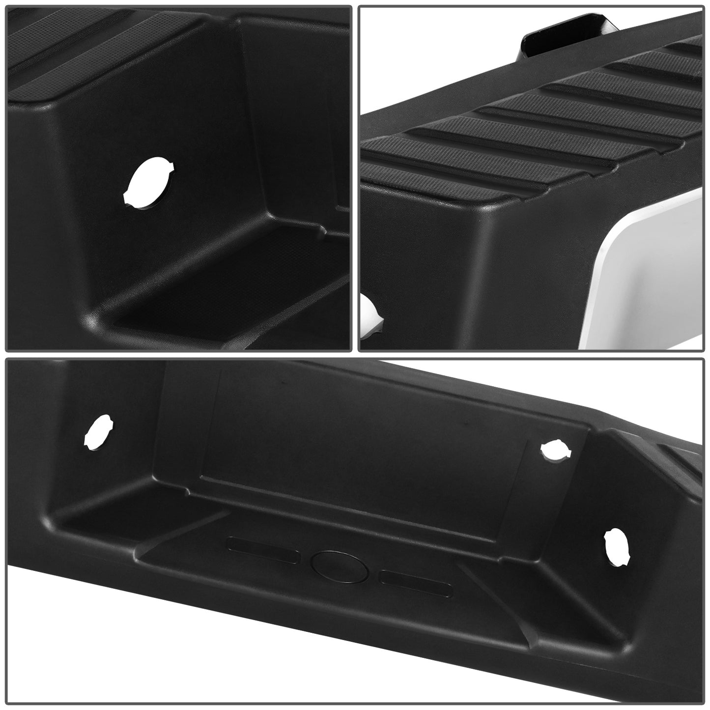BURRERA TRASERA 09-14 FORD F-150 - FITS FLEETSIDE MODELS ONLY WITHOUT PARKING SENSOR HOLES & WITHOUT TOW PACKAGE - CHROME