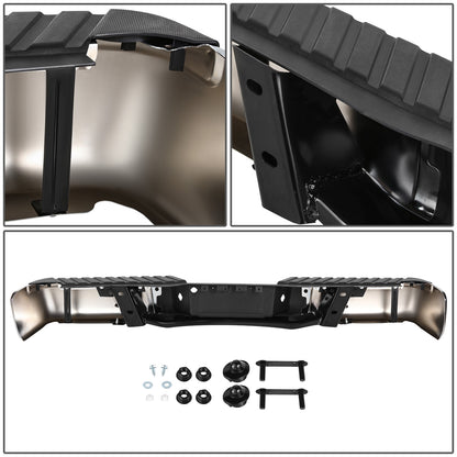 BURRERA TRASERA 09-14 FORD F-150 - FITS FLEETSIDE MODELS ONLY WITHOUT PARKING SENSOR HOLES & WITHOUT TOW PACKAGE - CHROME