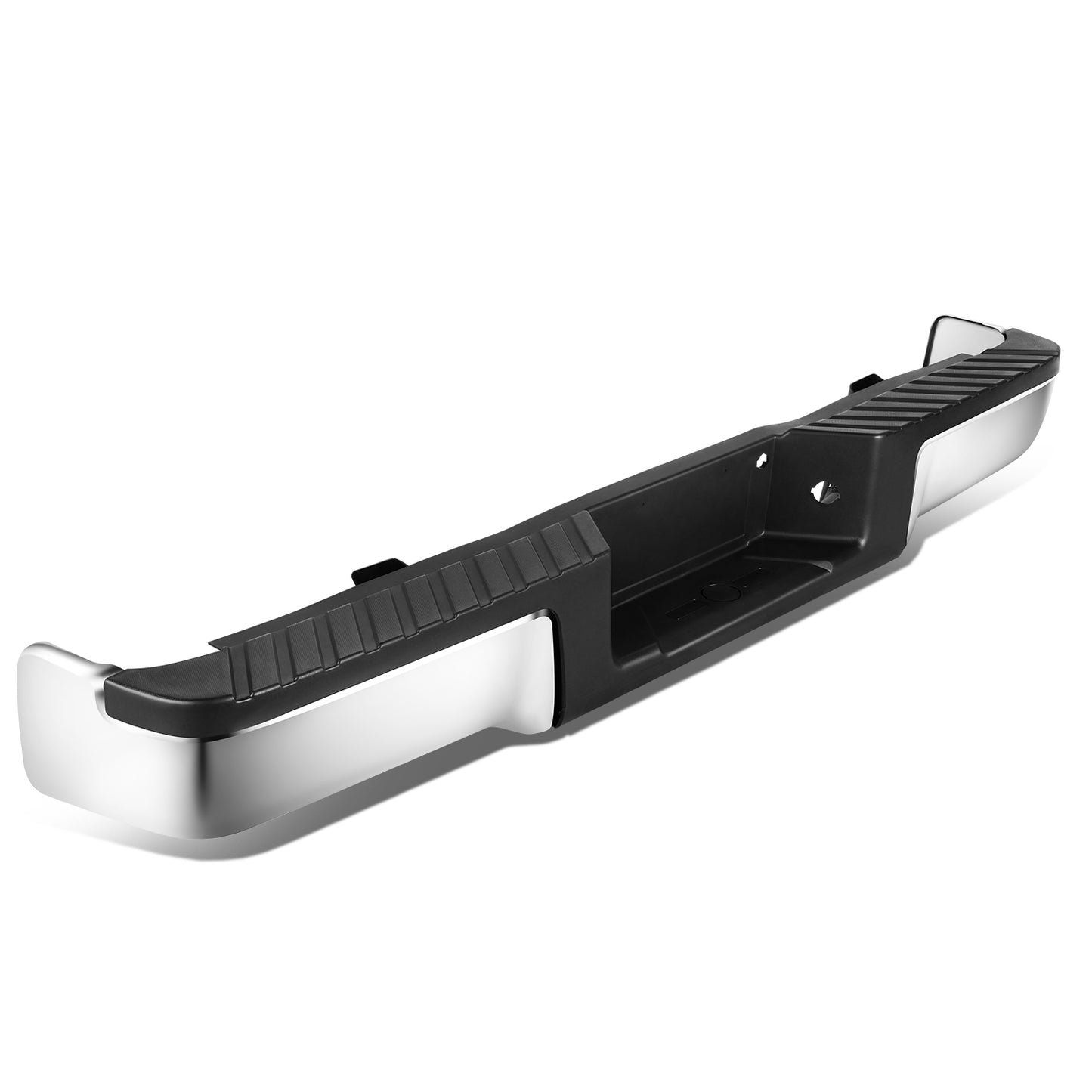 BURRERA TRASERA 09-14 FORD F-150 - FITS FLEETSIDE MODELS ONLY WITHOUT PARKING SENSOR HOLES & WITHOUT TOW PACKAGE - CHROME