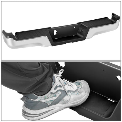 BURRERA TRASERA 17-22 FORD F-250 SUPER DUTY / 17-22 FORD F-350 SUPER DUTY - WITHOUT PARKING ASSIST SENSOR HOLES - CHROME