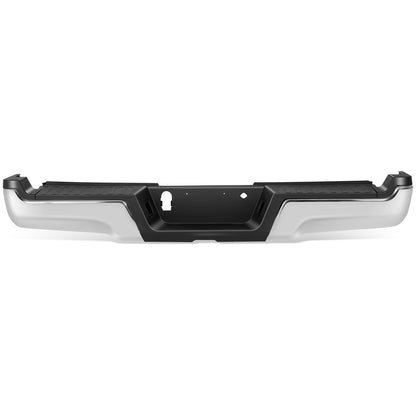 BURRERA TRASERA 17-22 FORD F-250 SUPER DUTY / 17-22 FORD F-350 SUPER DUTY - WITHOUT PARKING ASSIST SENSOR HOLES - CHROME
