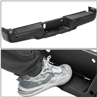 BURRERA TRASERA 17-22 FORD F-250 SUPER DUTY / 17-22 FORD F-350 SUPER DUTY - WITH PARKING ASSIST SENSOR HOLES - BLACK