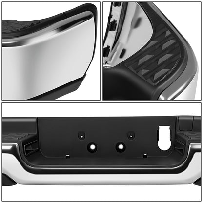 BURRERA TRASERA RAM 1500 2019-2024 - FITS MODELS WITH DUAL EXHAUST - W/O PARKING SENSORS - EXCLUDES REBEL & TRX MODELS - CHROME/STEEL