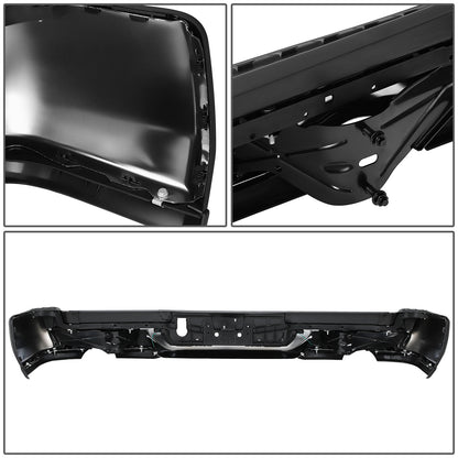 BURRERA TRASERA RAM 1500 2019-2024 - FITS MODELS WITH DUAL EXHAUST - W/O PARKING SENSORS - EXCLUDES REBEL & TRX MODELS - CHROME/STEEL