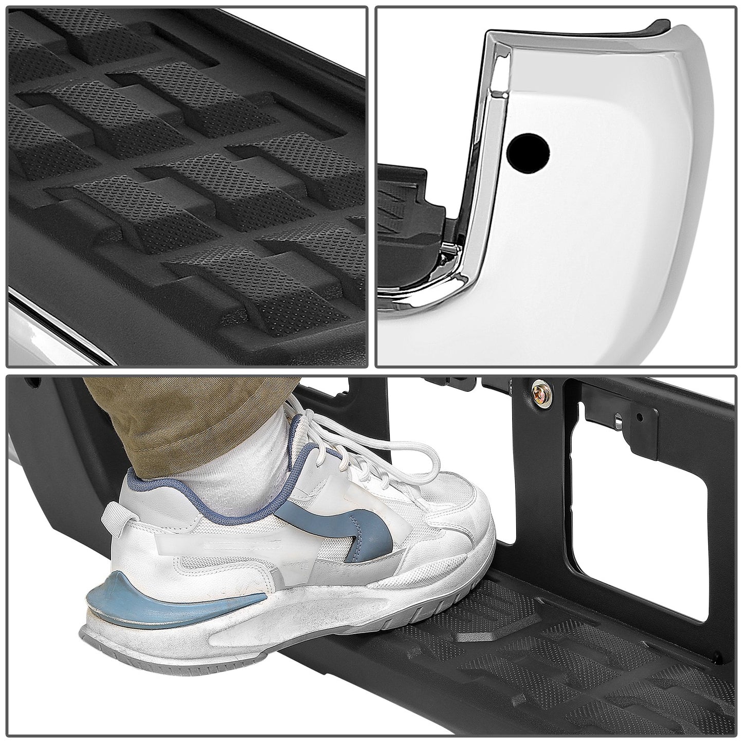 BURRERA TRASERA 16-23 TOYOTA TACOMA - WITH SENSOR HOLE - CHROME