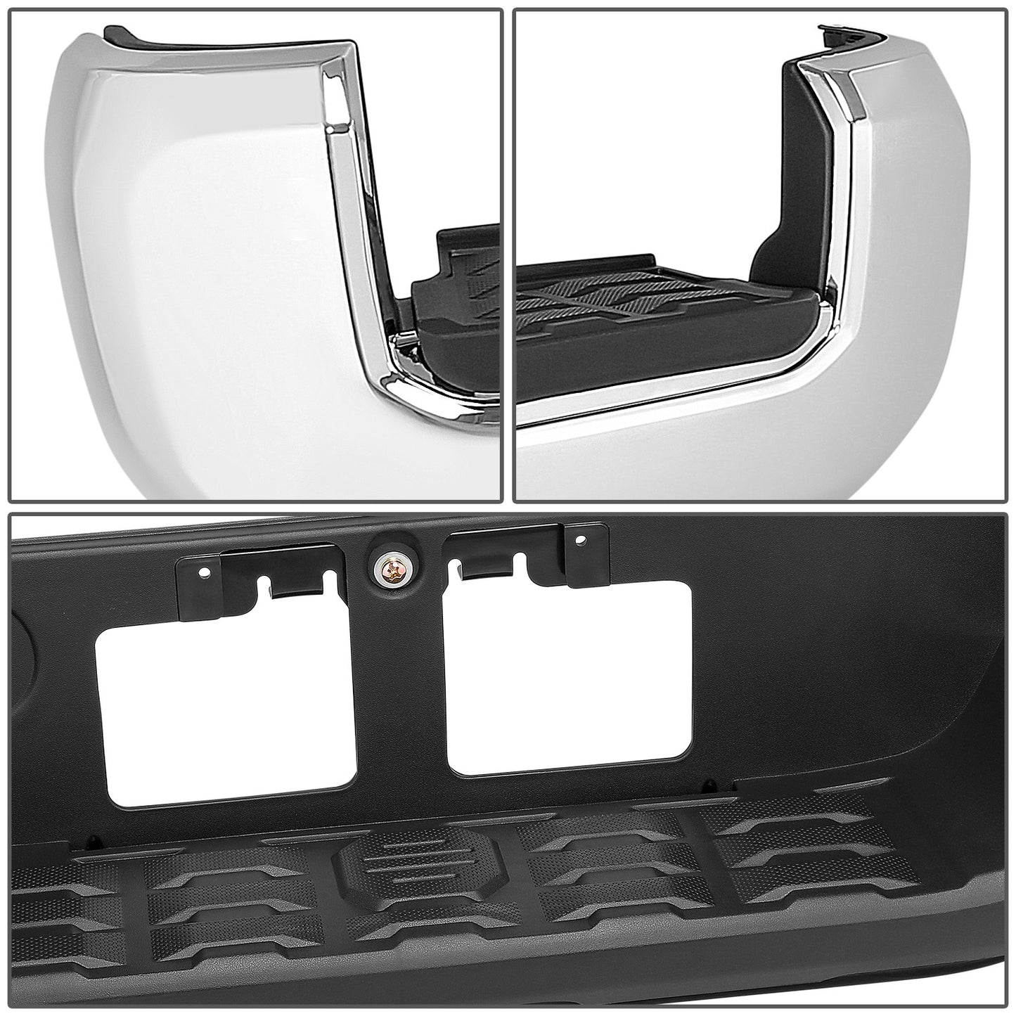 BURRERA TRASERA 16-23 TOYOTA TACOMA - WITHOUT SENSOR HOLE - CHROME