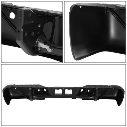 BURRERA TRASERA TOYOTA TUNDRA 2007-2013 - FITS MODELS WITH PARKING ASSIST - WITH ROCK WARRIOR PACKAGE - BLACK