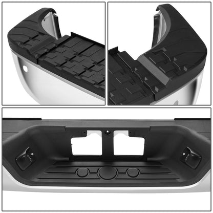 BURRERA TRASERA TOYOTA TUNDRA 2007-2013 - FITS MODELS WITH PARKING ASSIST - WITHOUT ROCK WARRIOR PACKAGE - CHROME