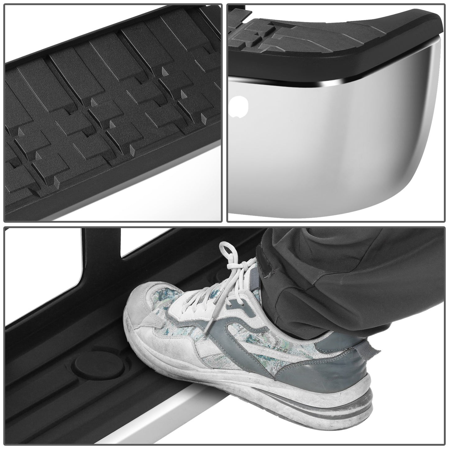 BURRERA TRASERA TOYOTA TUNDRA 2007-2013 - FITS MODELS WITH PARKING ASSIST - WITHOUT ROCK WARRIOR PACKAGE - CHROME