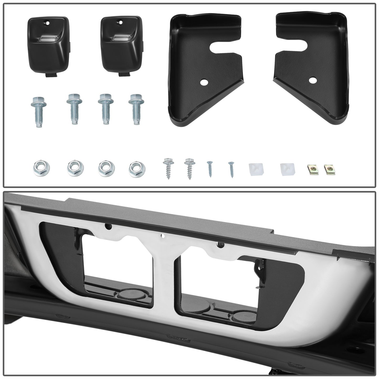 BURRERA TRASERA TOYOTA TUNDRA 2007-2013 - FITS MODELS WITH PARKING ASSIST - WITHOUT ROCK WARRIOR PACKAGE - CHROME
