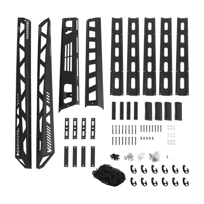 PORTAEQUIPAJE ROOF CARGO BASKET - FITS VEHICLES WITH FLAT CROSSBARS WITH 19-1/4" OR 29" SPACING (FRONT TO BACK) - 47'' W X 36'' L X 5" H - BLACK