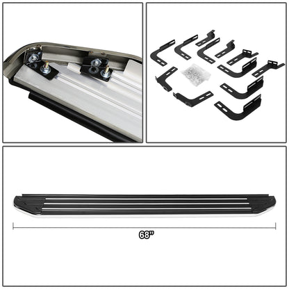 ESTRIBOS ALUMINUM - 6" - 10-16 TOYOTA 4RUNNER TRAIL EDITION / 14-16 TOYOTA 4RUNNER SR5 / 15-16 TOYOTA 4RUNNER TRD PRO - ONLY FITS MODELS W/O LOWER PANEL ROCKER EXTENSIONS - BLACK