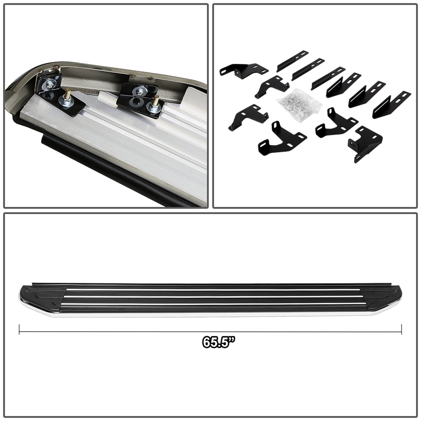 ESTRIBOS ALUMINUM - 6" - 09-15 HONDA PILOT - BLACK