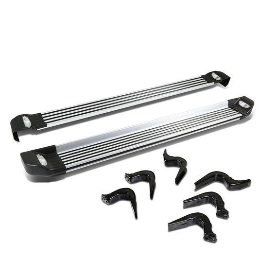 ESTRIBOS ALUMINUM - 07-14 TOYOTA FJ CRUISER - W/ LIGHTS - BLACK