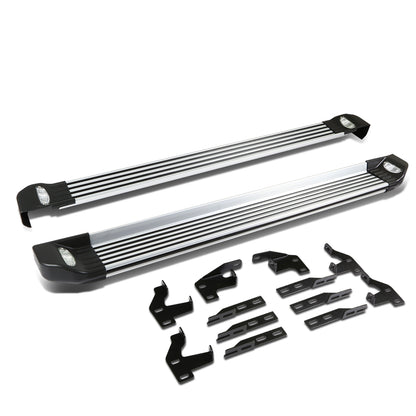ESTRIBOS ALUMINUM - 5.25" - 09-15 HONDA PILOT - W/ LIGHTS - METALLIC / BLACK