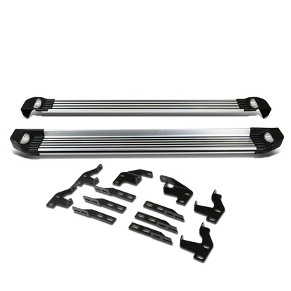 ESTRIBOS ALUMINUM - 5.25" - 09-15 HONDA PILOT - W/ LIGHTS - METALLIC / BLACK