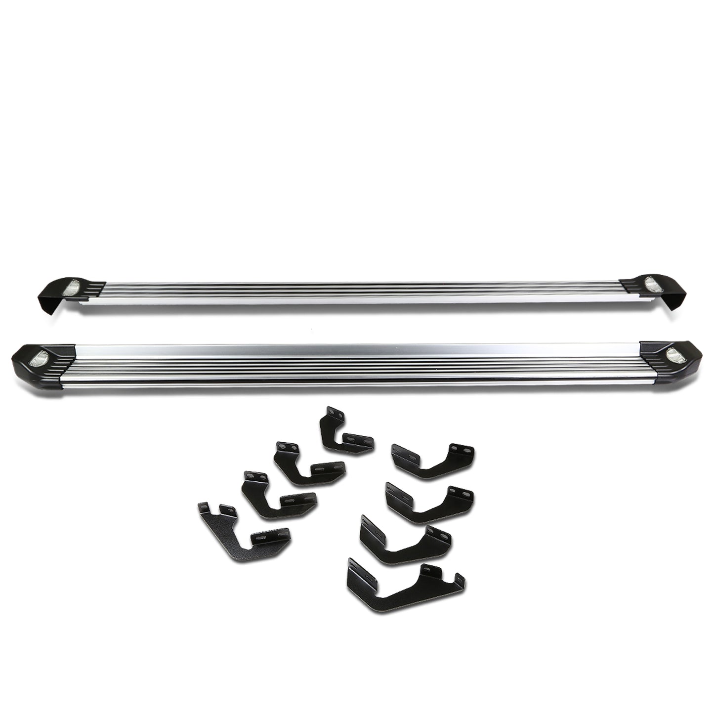 ESTRIBOS ALUMINUM - 07-16 TOYOTA TUNDRA - W/ LIGHTS - FITS SHORT BED MODELS ONLY - BLACK