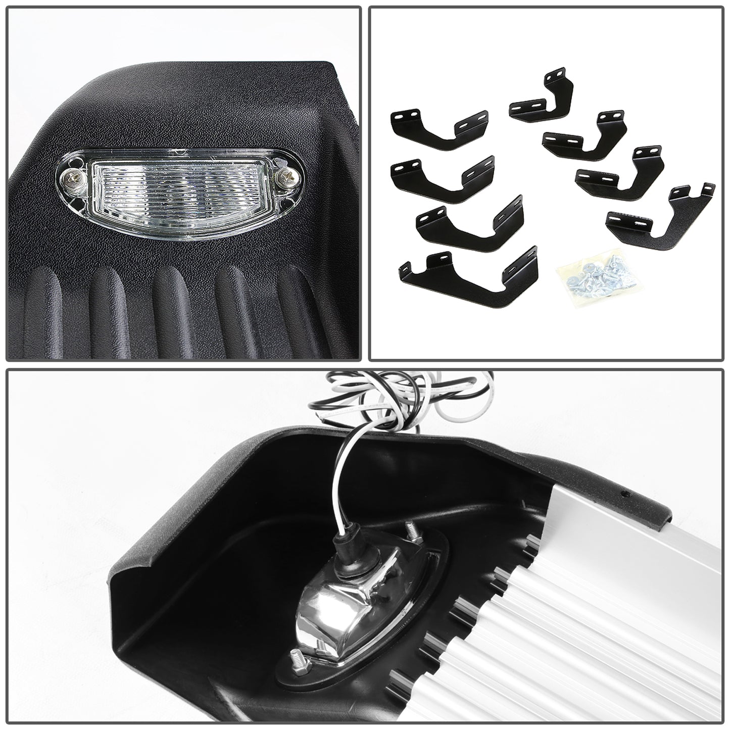 ESTRIBOS ALUMINUM - 07-16 TOYOTA TUNDRA - W/ LIGHTS - FITS SHORT BED MODELS ONLY - BLACK