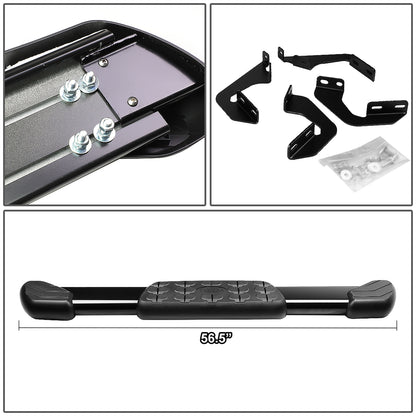ESTRIBOS ALUMINUM - 5" - 07-17 TOYOTA TUNDRA 2-DOOR STANDARD CAB - OE STYLE - BLACK