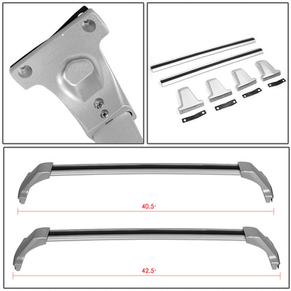 PORTAEQUIPAJE ROOF RACK CROSS BARS - 17-19 CADILLAC XT5 - BOLTS ONTO OEM ROOF RAILS ONLY - SILVER