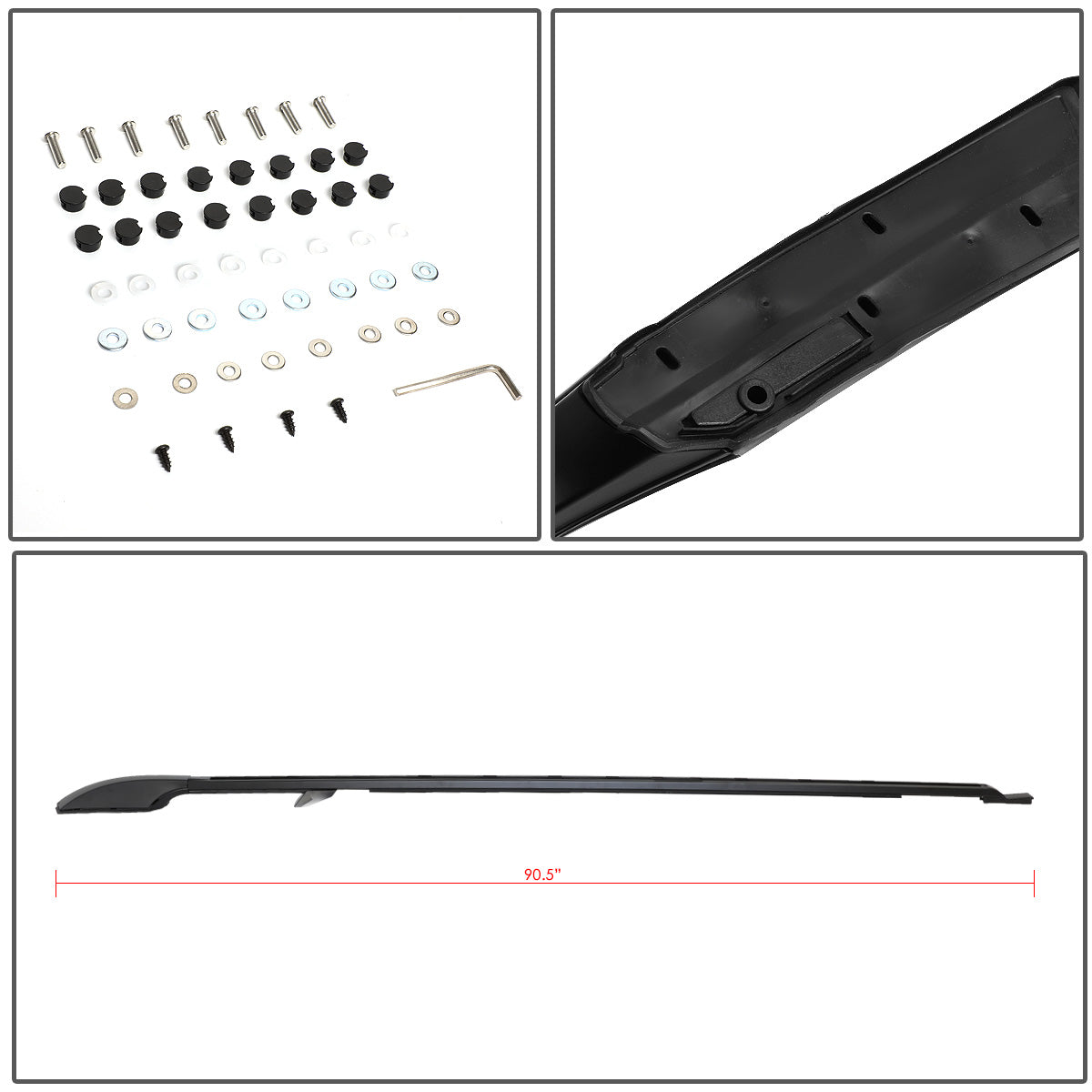 PORTAEQUIPAJE ROOF RACK SIDE RAIL BARS - 10-16 LAND ROVER LR4 / 05-09 LAND ROVER LR3 - BLACK