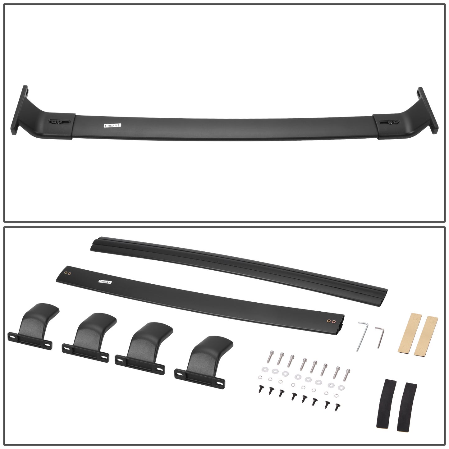 PORTAEQUIPAJE ROOF RACK CROSSBAR - ALUMINUM BAR + ALUMINUM FOOT - FIT FOR JEEP GRAND CHEROKEE L 2021 2022 2023 - WORK WITH FACTORY RAILS (JEEP GRAND CHEROKEE L WITH FACTORY LONGITUDINAL ROD