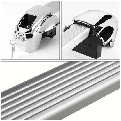 PORTAEQUIPAJE ROOF RACK CROSSBAR - ALUMINUM - SQUARE BAR - 50" - W/ LOCK - SILVER