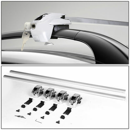 PORTAEQUIPAJE ROOF RACK CROSSBAR - ALUMINUM - SQUARE BAR - 50" - W/ LOCK - SILVER