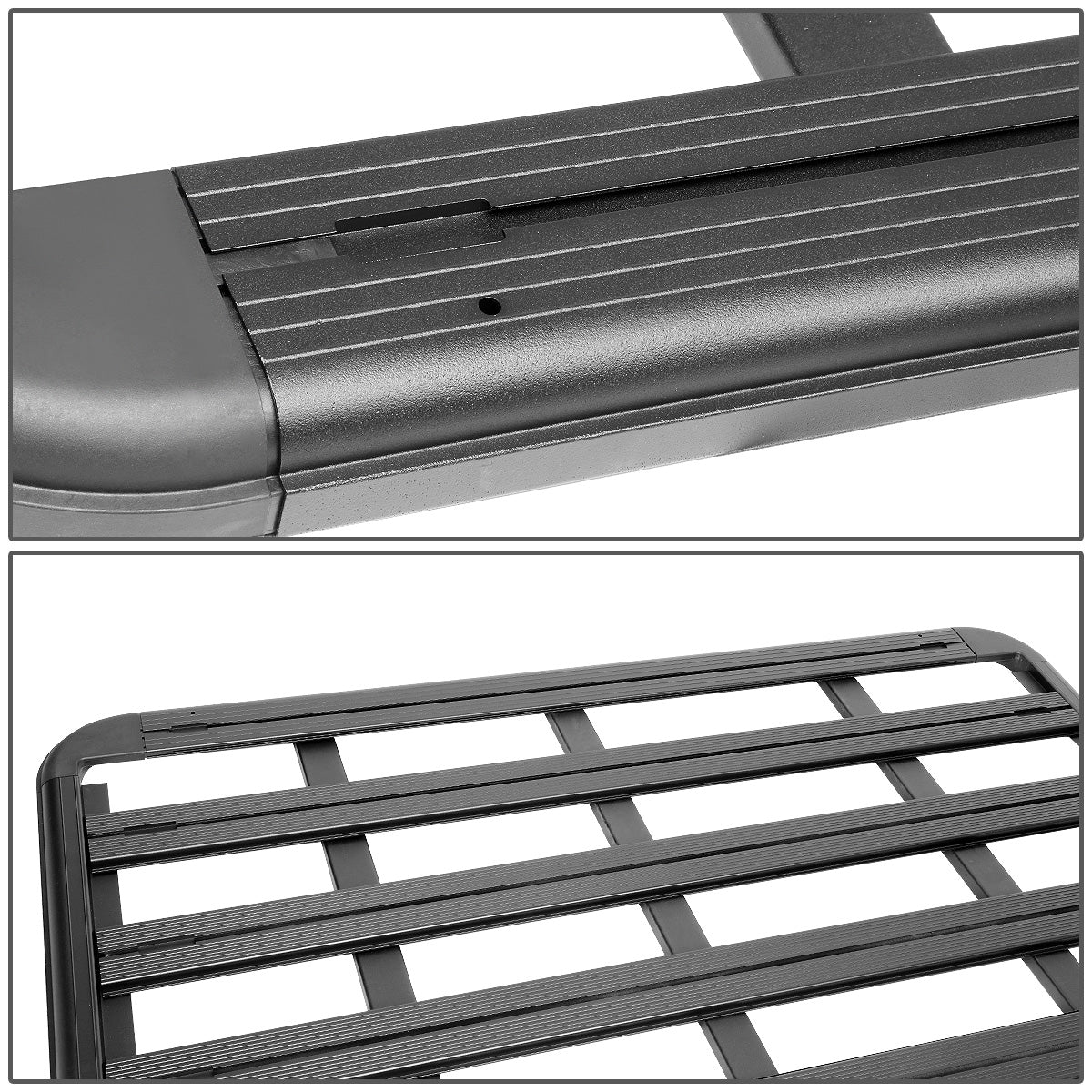 PORTAEQUIPAJE ROOF RACK CARGO BASKET - 60"L X 40"W - ALUMINUM - BLACK