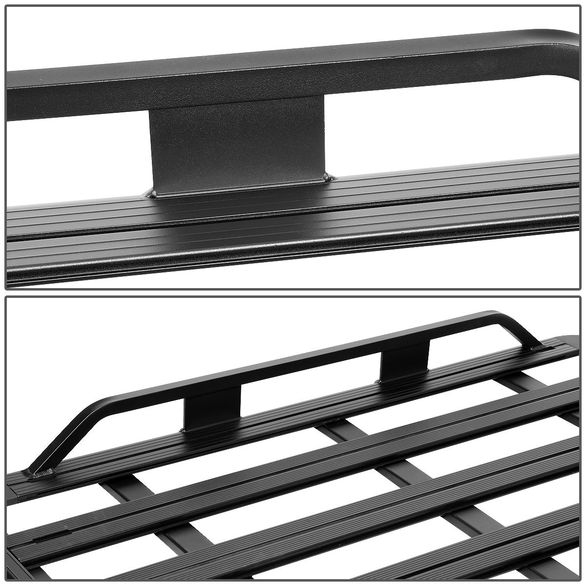 PORTAEQUIPAJE ROOF RACK CARGO BASKET - 60"L X 40"W X 6"H - ALUMINUM - BLACK