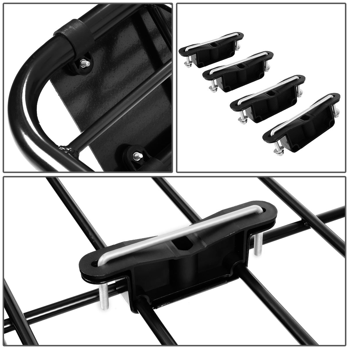 PORTAEQUIPAJE ROOF RACK BASKET - STEEL - 48" X 40" - BLACK