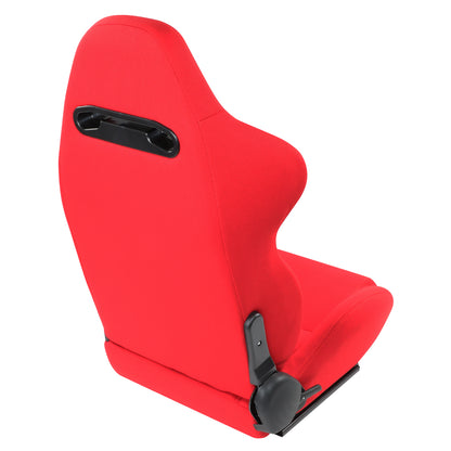 ASIENTOS RACING PINEAPPLE FABRIC*ALL IN BLACK + RED STITCHING (YOU CAN CHANGE THE COLOR)*STEEL SEAT FRAME & MEMORY FOAM*BLACK SAFETY BELT HOLES*WITH SINGLE ADJUSTOR & SINGLE SLIDER