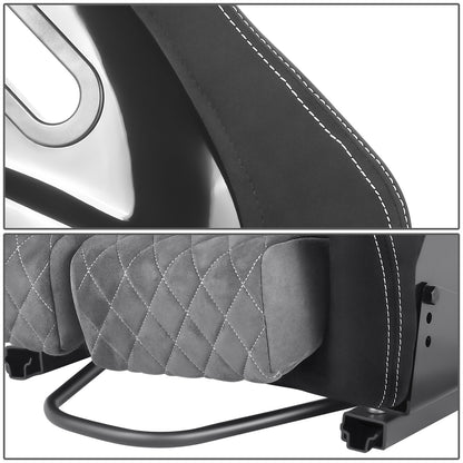 ASIENTOS RACING SUEDE*ALL IN BLACK + ORANGE STITCHING (YOU CAN CHANGE THE COLOR)*FIBERGLASS & MEMORY FOAM*BLACK SAFETY BELT HOLES*WITH DOUBLE SLIDER