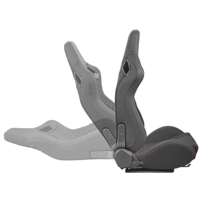 ASIENTOS RACING BLACK PVC - VEHICLE WITH AFTERMARKET BOTTOM MOUNT SEAT BRACKETS