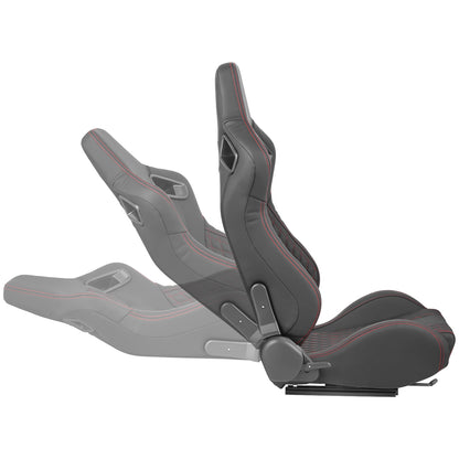 ASIENTOS RACING BLACK PVC - VEHICLE WITH AFTERMARKET BOTTOM MOUNT SEAT BRACKETS