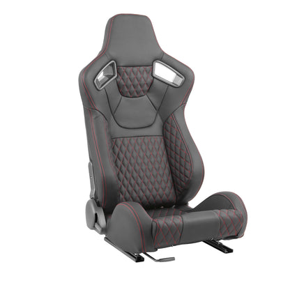 ASIENTOS RACING BLACK PVC - VEHICLE WITH AFTERMARKET BOTTOM MOUNT SEAT BRACKETS