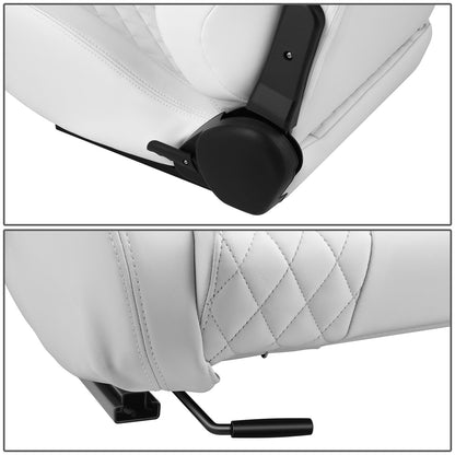 ASIENTOS RACING BLACK PVC - VEHICLE WITH AFTERMARKET BOTTOM MOUNT SEAT BRACKETS