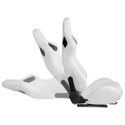 ASIENTOS RACING BLACK PVC - VEHICLE WITH AFTERMARKET BOTTOM MOUNT SEAT BRACKETS