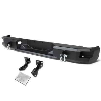 DEFENSA TRASERA OFF ROAD 07-13 TOYOTA TUNDRA - W/ D-RING SHACKLES - FITS MODELS WITHOUT REAR SENSORS - BLACK \