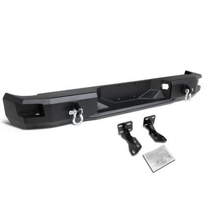 DEFENSA TRASERA OFF ROAD 07-13 TOYOTA TUNDRA - W/ D-RING SHACKLES - FITS MODELS WITHOUT REAR SENSORS - BLACK \