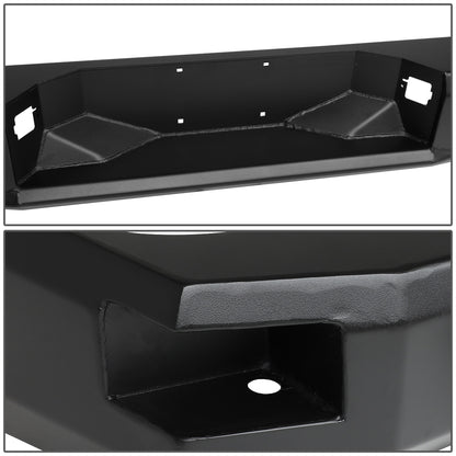 DEFENSA TRASERA OFF ROAD 07-13 TOYOTA TUNDRA - W/ D-RING SHACKLES - FITS MODELS WITHOUT REAR SENSORS - BLACK \