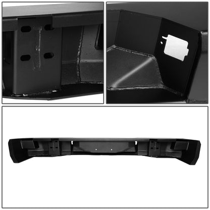 DEFENSA TRASERA OFF ROAD 07-13 TOYOTA TUNDRA - W/ D-RING SHACKLES - FITS MODELS WITHOUT REAR SENSORS - BLACK \